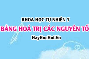 Bảng hóa trị lớp 7 (Đầy đủ + dễ nhớ + mẹo nhớ nhanh) – Chân Trời Sáng Tạo
